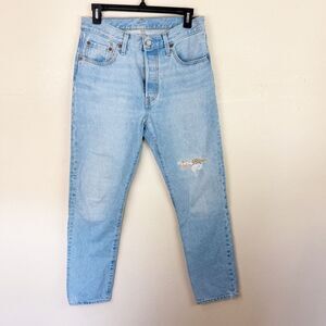 Levis Light Wash Tapered Patchwork Jean Denim Size 28X30